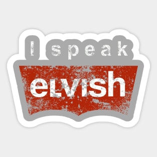 I speak elvish vintage Sticker